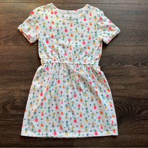 Gap Kids Pineapple Short Sleeve Dress, Size Small